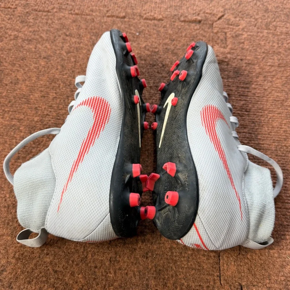 Nike Mercurial Superfly 6 Academy MG Kids Soccer Cleats Grey Crimson AH7337 5Y